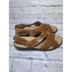 Clarks Collection Leather Sandals Women Lexi Pearl Brown Size 10 Comfortable